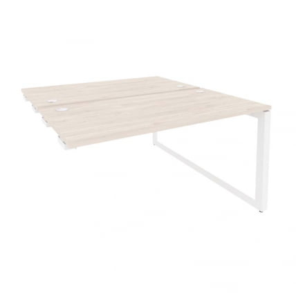 Стол-приставка двойной на О-образном м/к к опорым элем. ONIX O.MO-D.SPR-3.7 Денвер Светлый/Белый_0