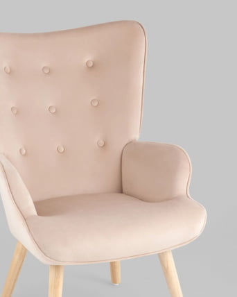 Кресло Хью велюр Бежевый_7