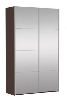 Шкаф-купе двухдверный Прайм 1400 Зеркало/Зеркало Венге_0