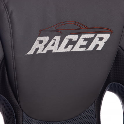 Кресло RACER кож/зам/ткань, металлик/серый, 36/12_10