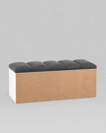 Обувница Хольст 2 белая велюр Темно-серый_5