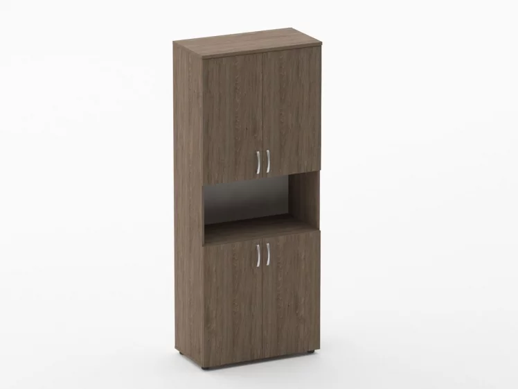 Шкаф высокий закрытый с нишей Glassy 6.19.111 Дуб Верцаска_0