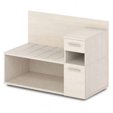 Тумба багажная с ящиком и дверью правый Ornata 	Н-444 Пр Дуб Кобург_0