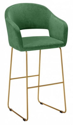 Кресло Бар Oscar зеленый/Линк золото_0