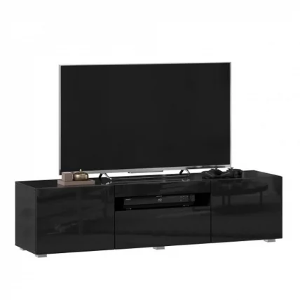 Тумба под ТВ 1500 Бруклин ЛД 685.010.000 М Черный глянец_2