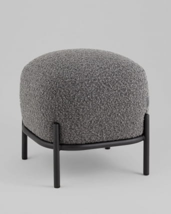 Пуф Стоун П ткань букле темно-серый_1