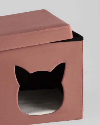 Пуф складной с ящиком Store Pet розовый_2