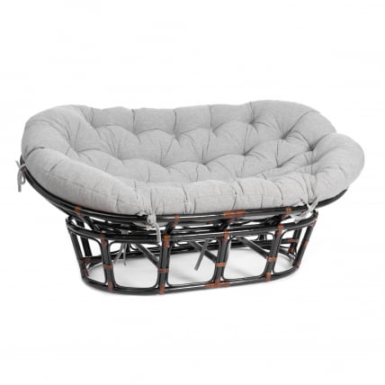 Диван MAMASAN/МАМАСАН 23/02 W /с подушкой/ 169х102х80 см, Antique brown, матрац 182х119 см, ткань серо-бежевая 3М 16/2_0