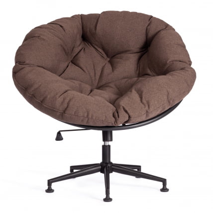 Кресло CLOUDE рогожка/металл, 97х98х90-96см, коричневый, 3М7-147_5