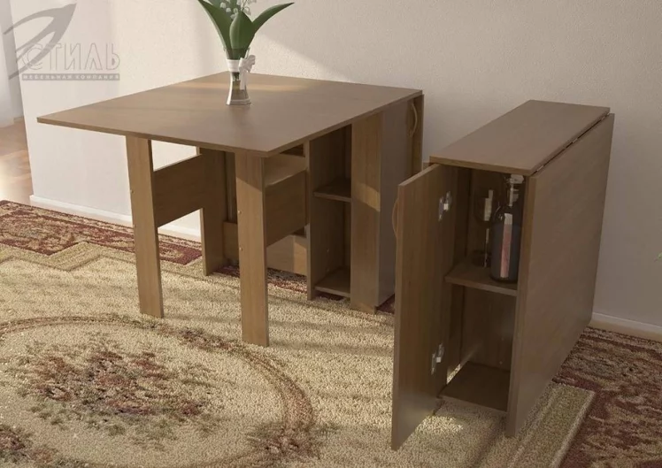 Стол-книжка №2 с баром Венге_0