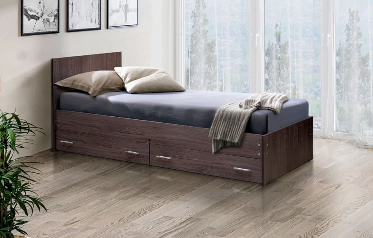 Кровать с ящиками на уголках №4 ЛДСП 900*1900 Белый_0