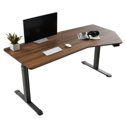 Стол компьютерный с электроприводом Eureka ERK-EDI-HTG-SW (Heptagon), орех_1