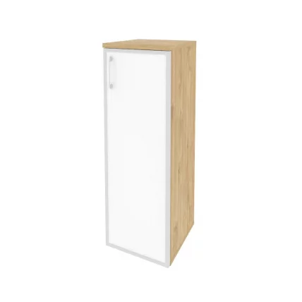 Шкаф средний узкий правый ONIX O.SU-2.4R(R) white Тиквуд Светлый_0