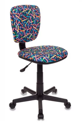 Кресло детское Бюрократ Бюрократ CH-204NX/PENCIL-BL синий карандаши_0