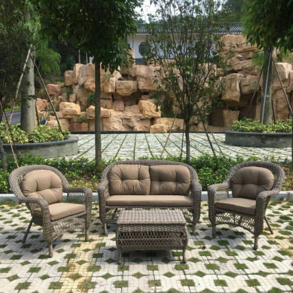 Плетеный комплект для отдыха LV-520BB Beige/Beige_0