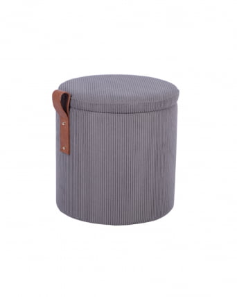 Пуф Руни XS с ящиком вельвет темно-серый_1