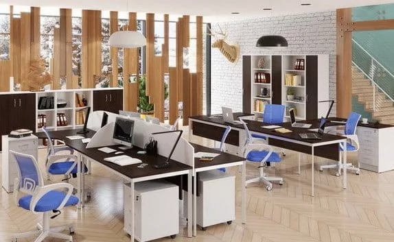 Стол прямой IMAGO-S СП-3SD венге магия белый полуматовый_1