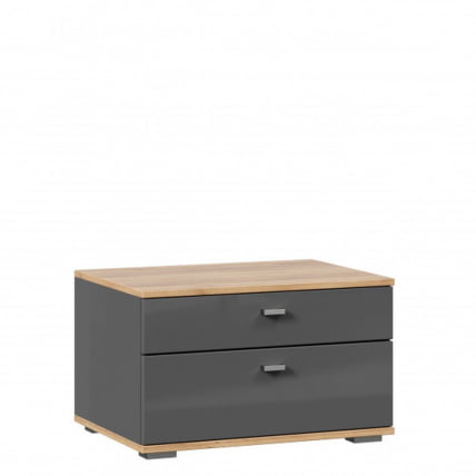 Тумба прикроватная Фиджи ЛД 659.060.000 Дуб Золотой Антрацит_0