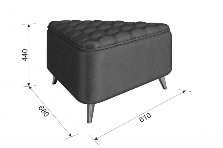 Пуф Трио 2 PM-002.2 янтарь (велюр)_1