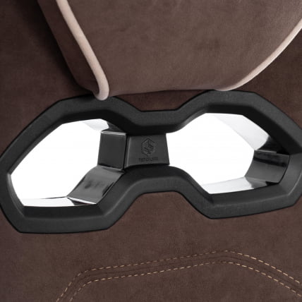 Кресло Arena metalBL велюр, коричневый/бежевый, 6/7_8