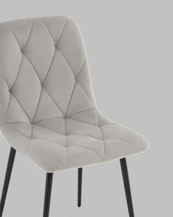 Стул Одди Diamond С велюр светло-серый_7