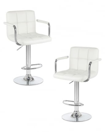Стул барный DOBRIN KRUGER ARM (белый) 2 шт_0