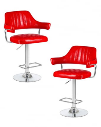 Стул барный DOBRIN CHARLY (красный крокодил) 2 шт_0