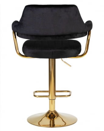 Стул барный DOBRIN CHARLY GOLD (черный велюр (MJ9-101)) 2 шт_5