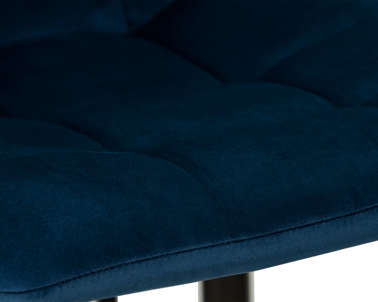 Стул барный DOBRIN NICOLE (черные матовые ножки, темно-синий велюр (108-95))_6