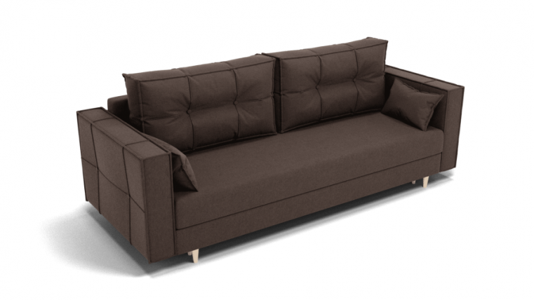 Диван Консул-1 ППУ (ЗР) Цвет фасада: Коричневый; Тип: Прямой; Материал фасада: Металл/Велюр_0