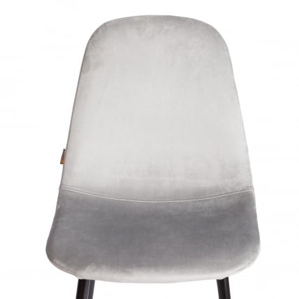 Стул BREEZE (mod. JSC-58) Велюр/металл , 44 х 53 х 86 см, grey (серый) HLR 19 / черный_5
