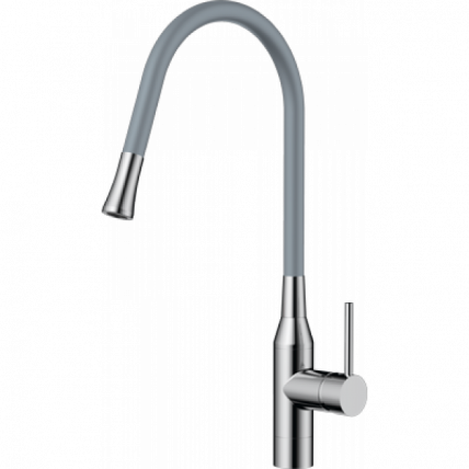 Смеситель Omoikiri Yatomi-Bn-Gr Латунь/Нержавеющая Сталь/Серый_0