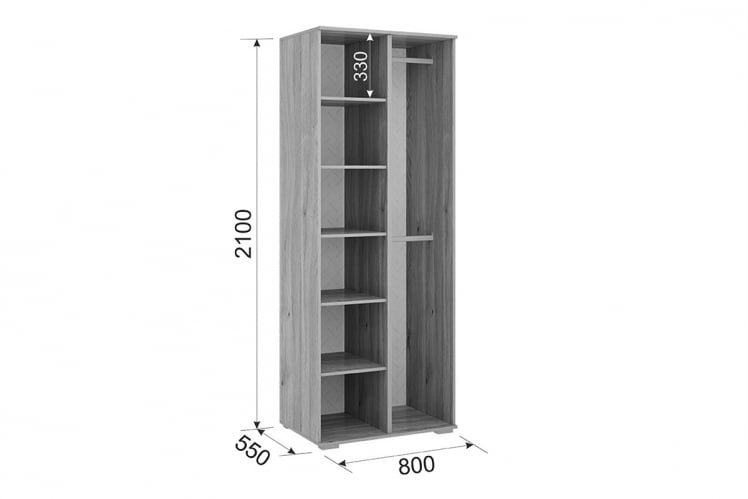 Комплект детской мебели Лайк К122 дуб мария/роуз/галька/нежно-розовый (велюр)_2