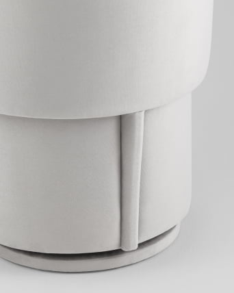 Пуф-трансформер Таунсвилл вращающийся с ящиком велюр светло-серый_8