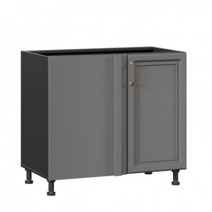 Тумба кухонная угловая 1000 Джелатто ЛД 241.090.000.138 Черный Оникс серый_0