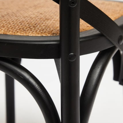 Стул CROSS (mod.CB2001) дерево береза, 49.5*53.5*87, черный_7