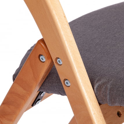 Стул FRUTTO (mod. 05) дерево, серый хлопок , 46,5 x 60 x 77 см, Grey (Cерый) А 13/ натуральный_7