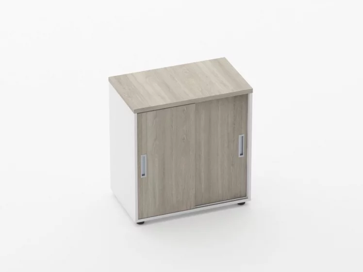 Тумба-купе Deka 9.02.08 Дуб Сантана светлый/Белый_0