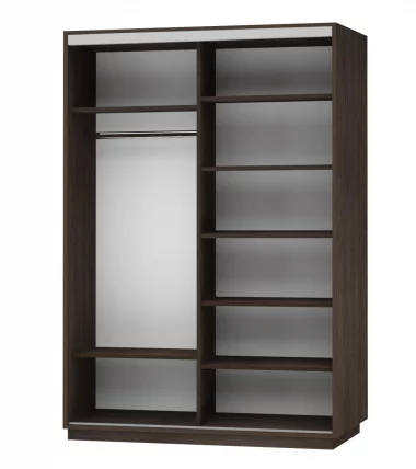 Шкаф-купе двухдверный Экспресс Дуо 1600х2400h Улица/Венге_1