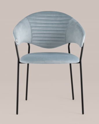 Стул Алексис велюр Пыльно-голубой_3