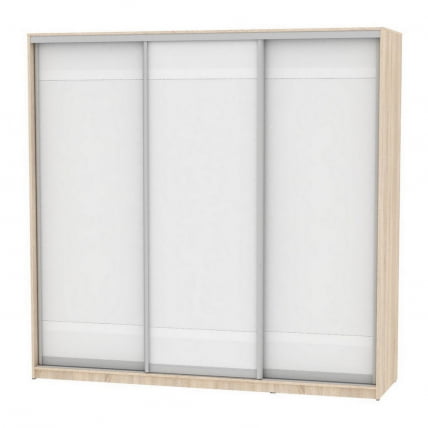 Шкаф-купе B-230х235х60-1(ДСС-Белый-D9D9D9)_0