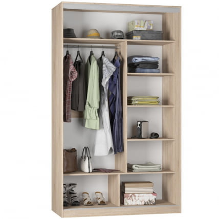 Шкаф-купе B-220х135х60-2(Венге-ДМ-D10D10)_1