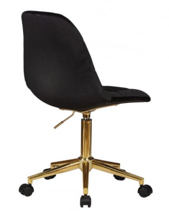Офисное кресло для персонала DOBRIN MONTY GOLD (черный велюр (MJ9-101)) 2 шт_4