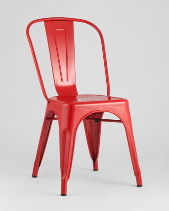 Стул TOLIX с высокой спинкой Красный глянцевый_1