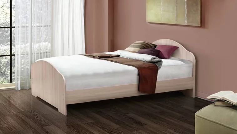 Кровать на уголках №1 1200*2000 Дуб молочный_0