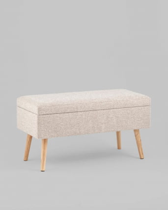 Банкетка Сторми с ящиком серо-бежевый_0