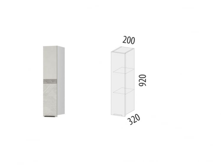 Шкаф кухонный (лев/прав) Бостон 104.19_4