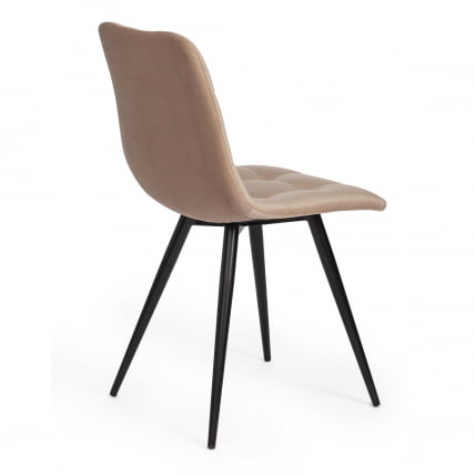 Стул CHILLY (mod. 7095-1) ткань/металл, 45x53х88 см, высота до сиденья 50 см, бежевый barkhat 5/черный_2