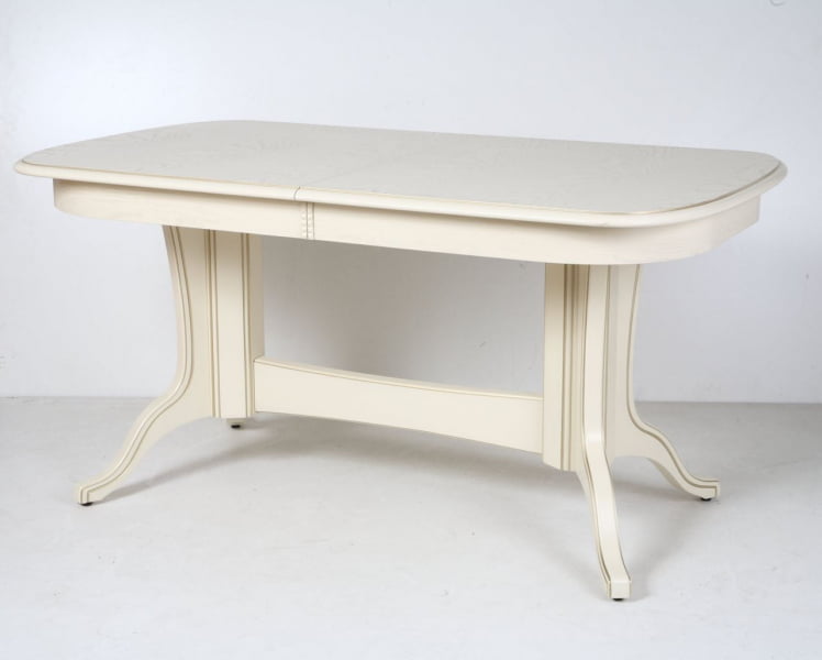 Стол обеденный раскладной Лира-3 (1,5м) тон 2М с золотой патиной_0