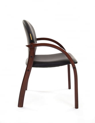 Кресло для посетителя CHAIRMAN 659 терра черный матовый/темный орех_2